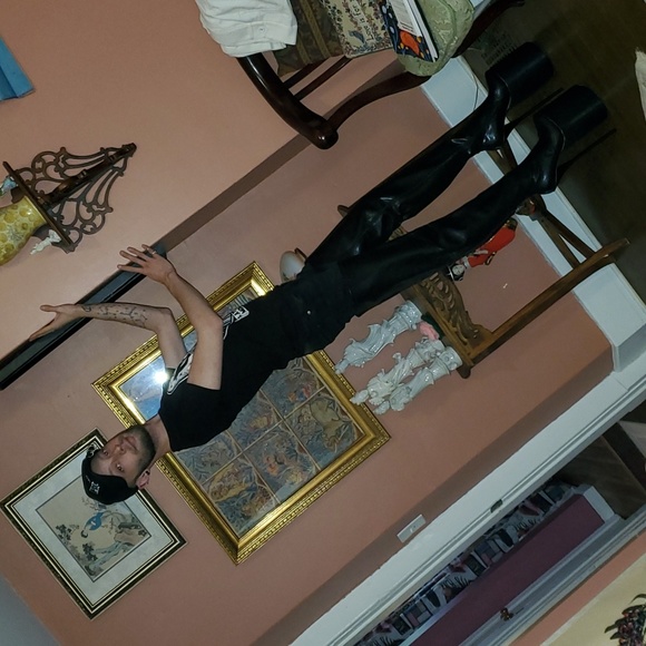 12 Inch High Heel Platform Boots - Picture 2 of 8